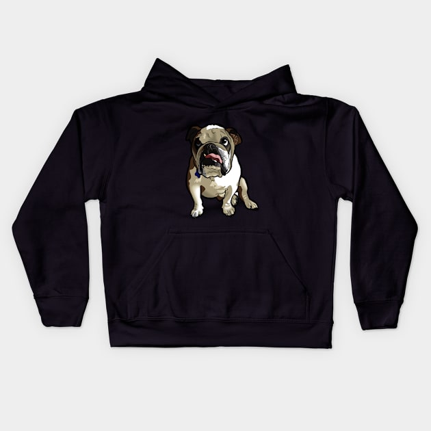 Bulldog Kids Hoodie by binarygod